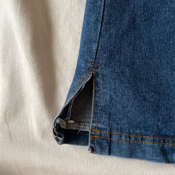 Mini Stretchy Dark Denim Skirt - Picture 3 of 6